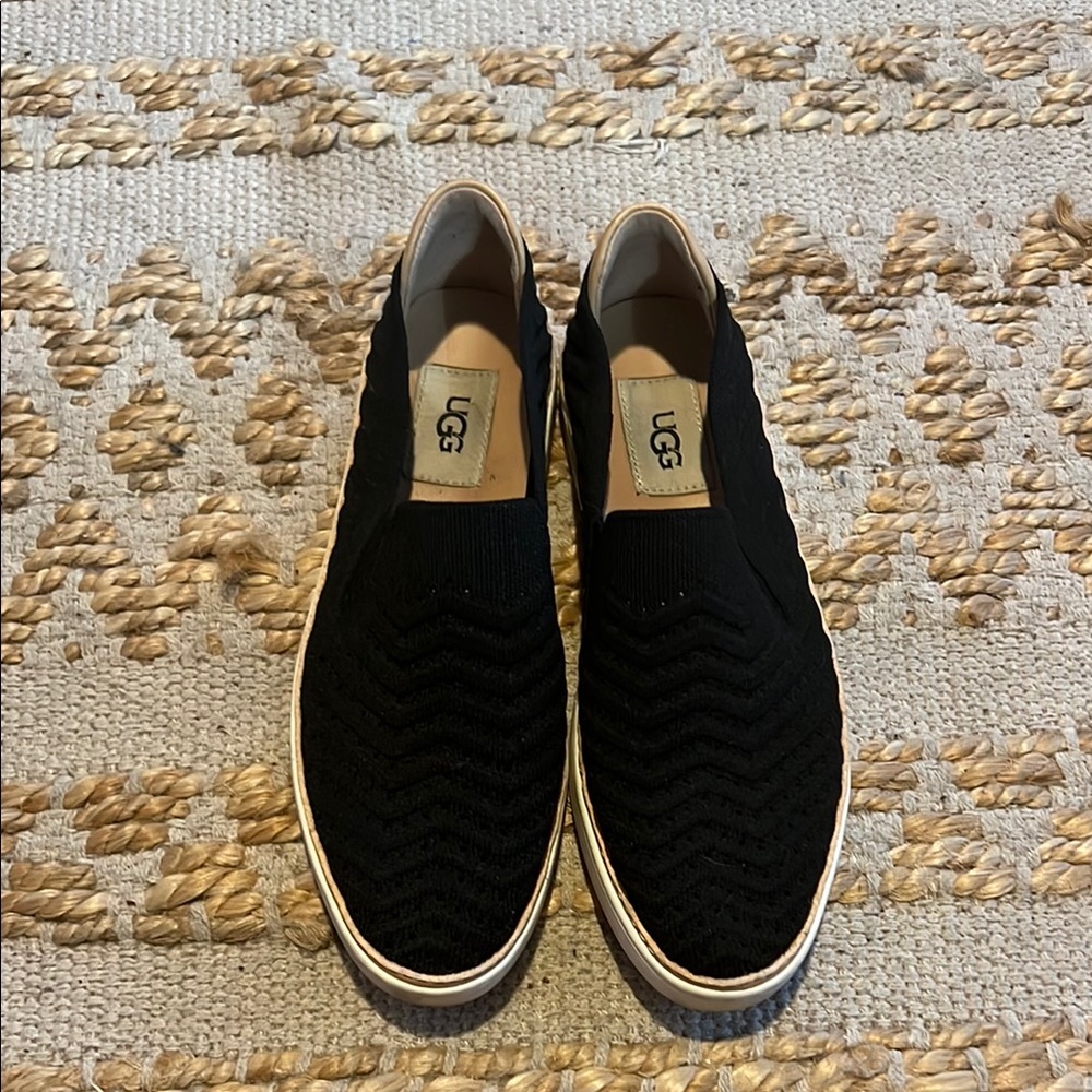 UGG Black Knit Flats